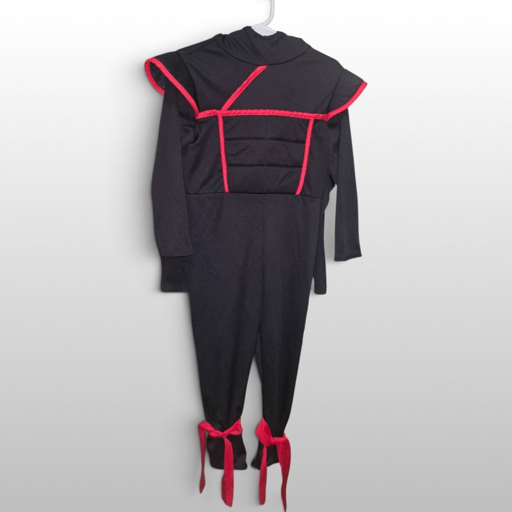 Assassin Ninja Black Red Jumpsuit Padded Chest Spirit Halloween 3-4T Costume